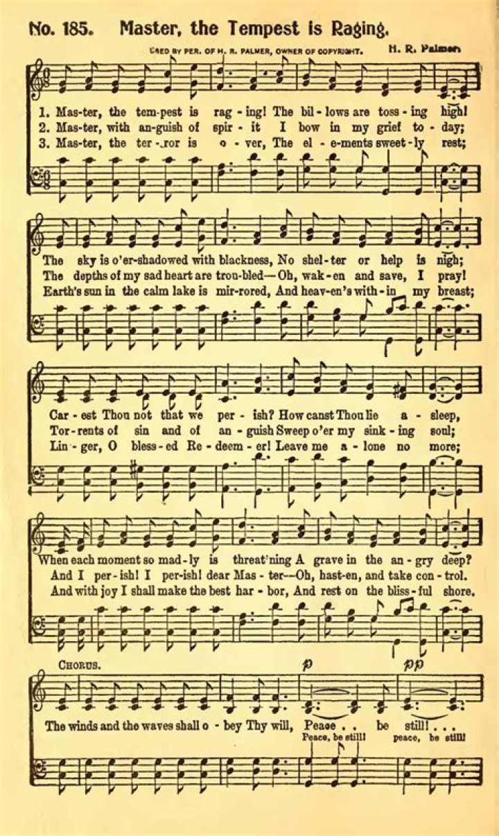 Get the tonic solfa of master the tempest is raging lyrics