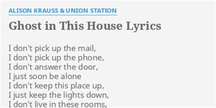 Ghost in this house lyrics