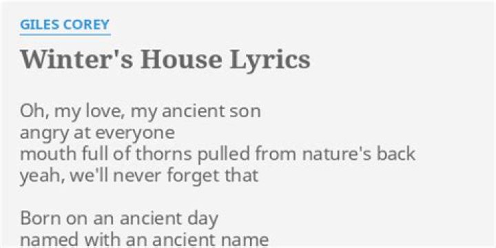 Giles corey lyrics