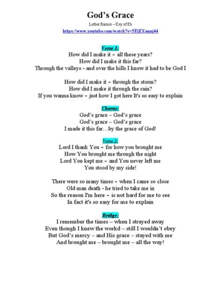 God grace lyrics lyrics