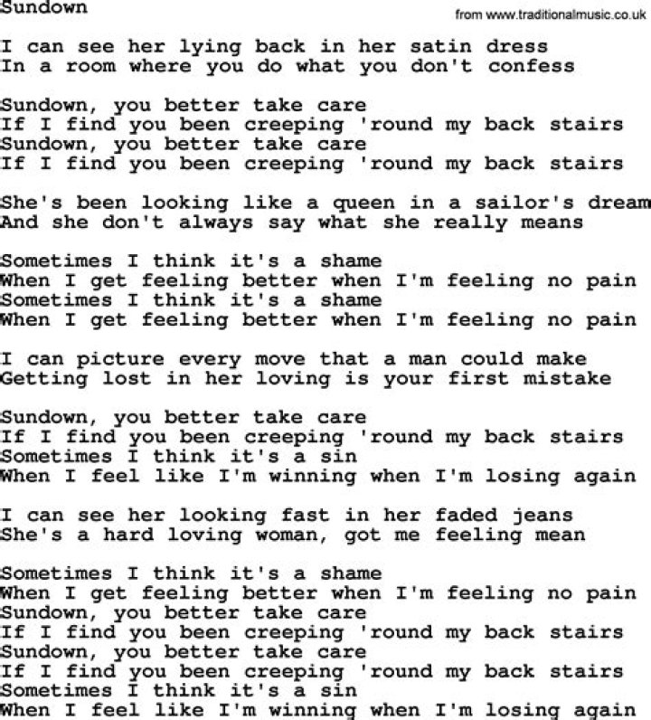 Gordon lightfoot lyrics