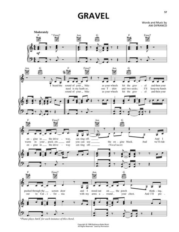 GRAVEL CHORDS by Ani DiFranco