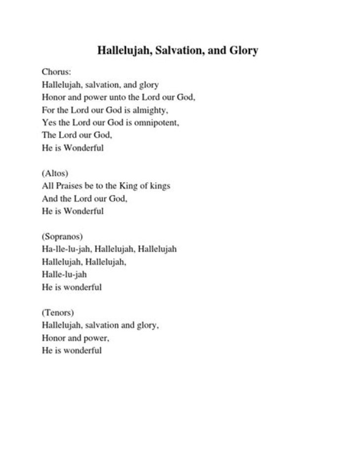 Hallelujah salvation and glory kirk franklin lyrics lyrics