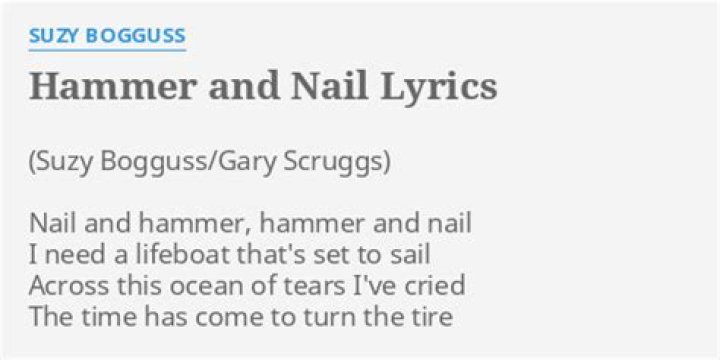 Hammer and nail lyrics