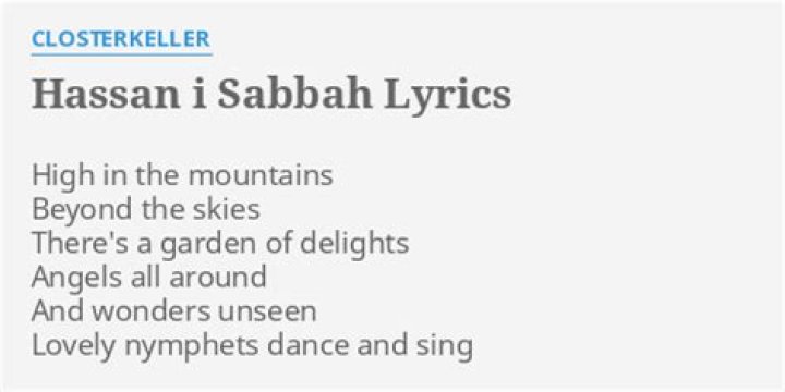 Hassan i sabbah lyrics