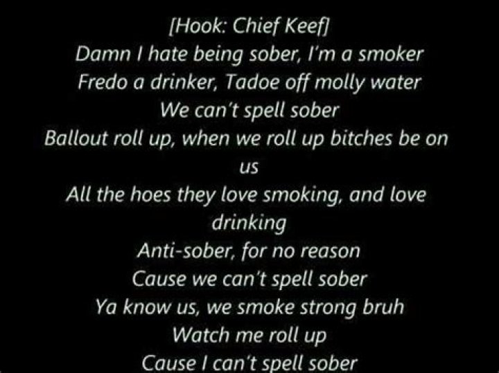 Hate being sober lyrics