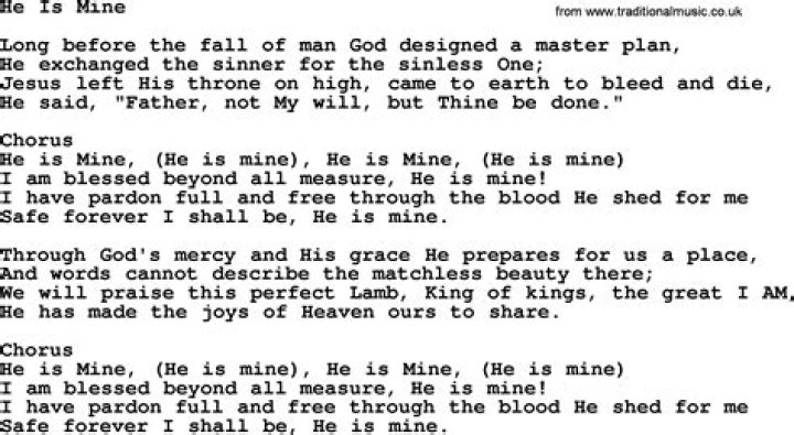 He is mine lyrics