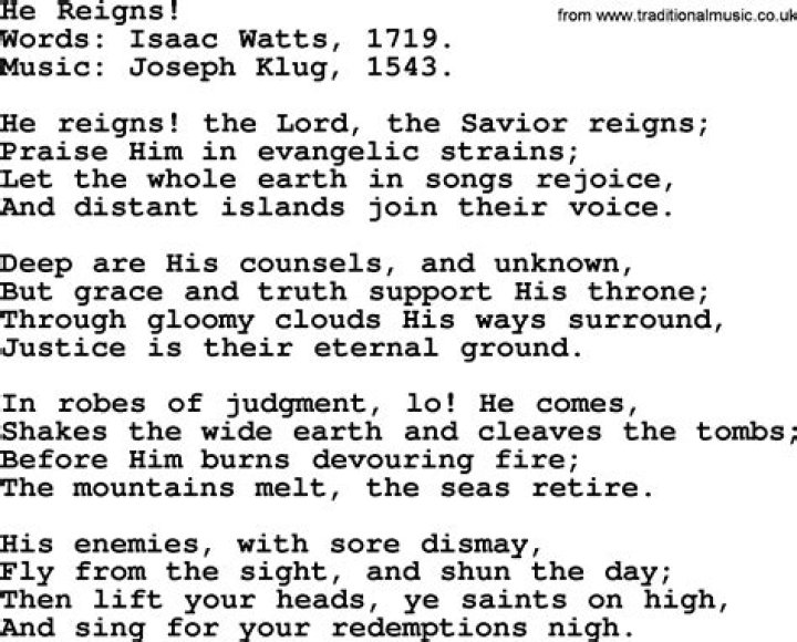 He reigns lyrics