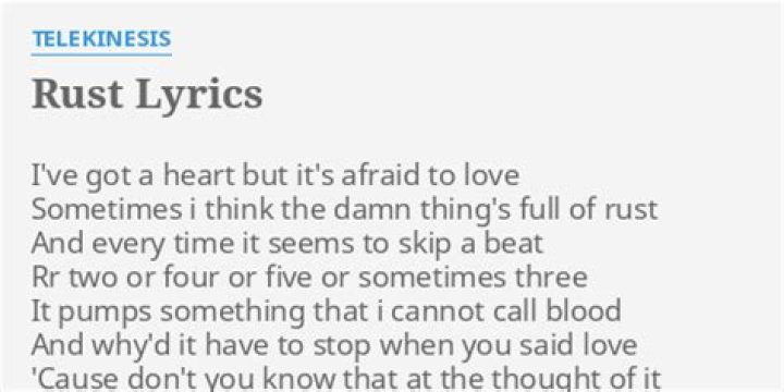Heart rust lyrics
