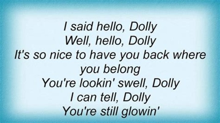Hello, dolly! lyrics