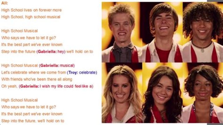Highschool musical 1 2 3 songs lyrics