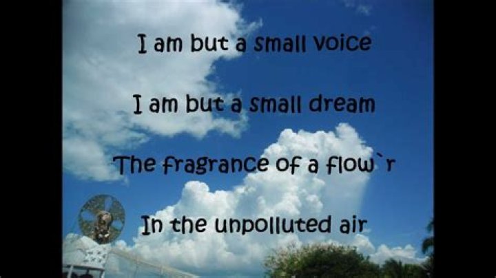 I am but small voice english version lyrics