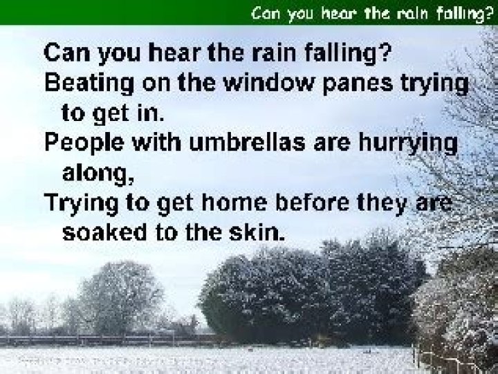 I can hear the rain falling lyrics