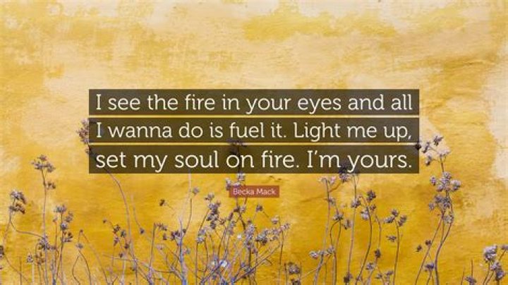 I can see the flame in your eyes lyrics