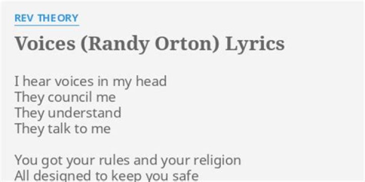 I heard voices in my head randy orton lyrics