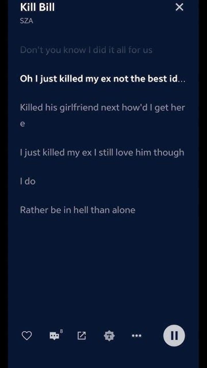 I just killed my ex lyrics