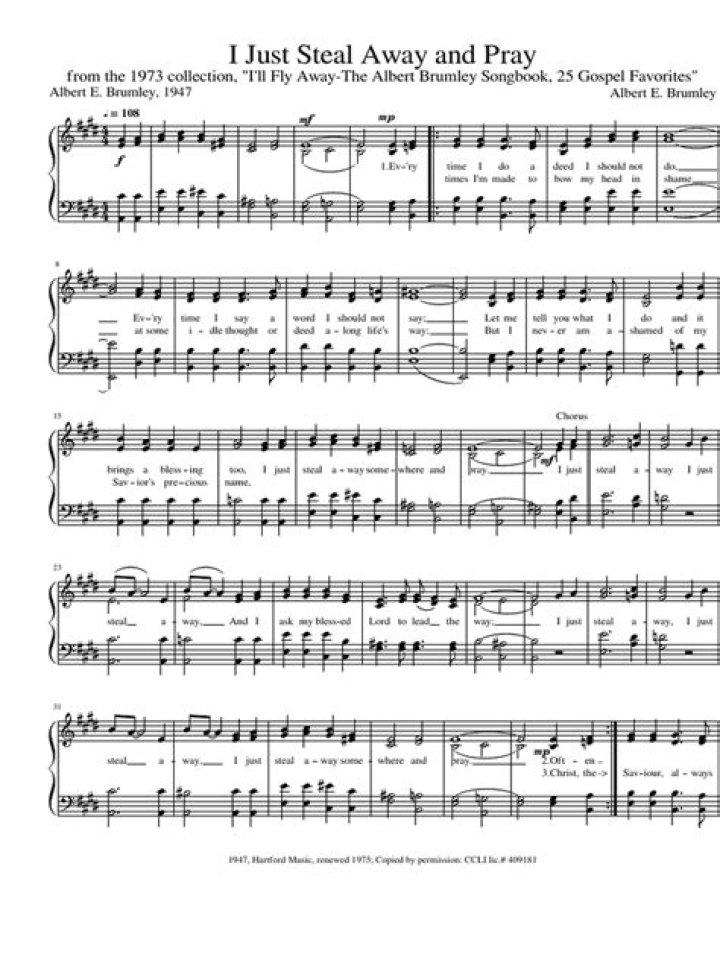 I just steal away and pray lyrics