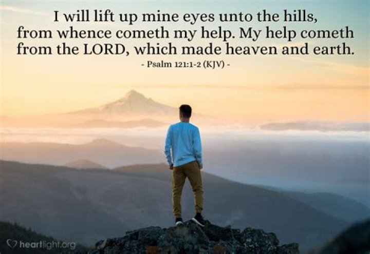I lift my eyes unto the hills, where does my help come from, my help comes from the lord, maker of heaven and earth lyrics