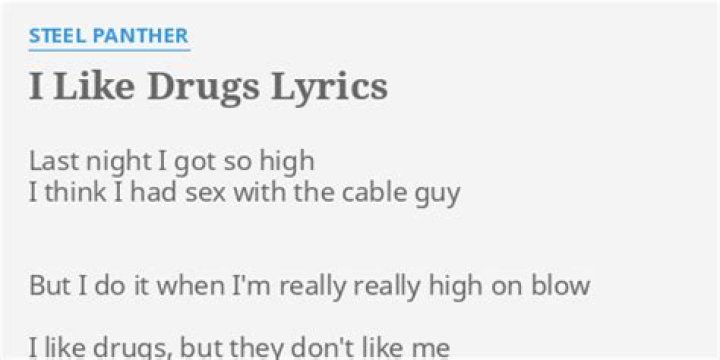 I like drugs lyrics