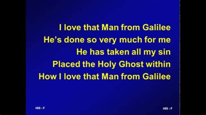 I love that man of galilee lyrics