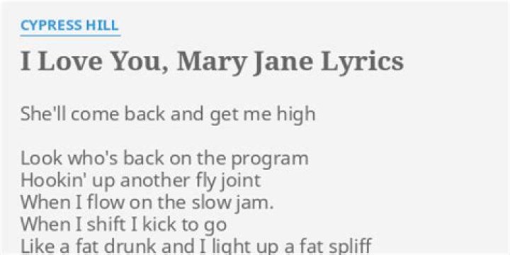 I love you mary jane lyrics