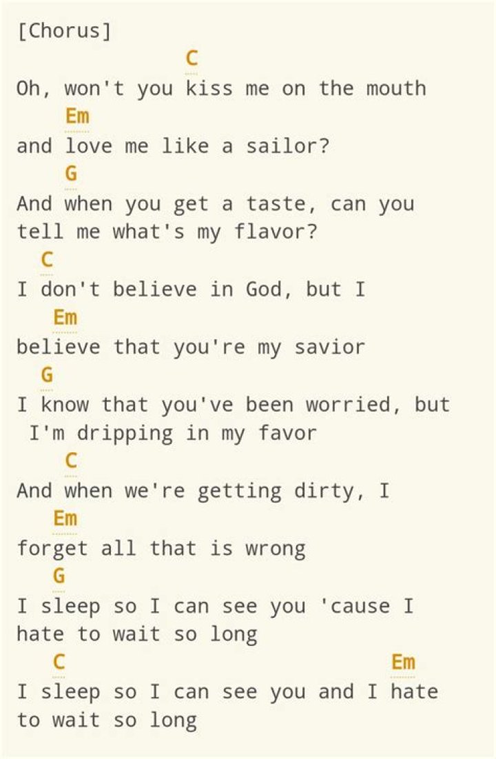 I saw you standing in the corner lyrics