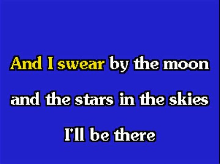 I swear by the moon and stars up above lyrics