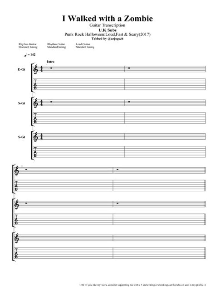 I WALKED WITH A ZOMBIE CHORDS by Roky Erickson