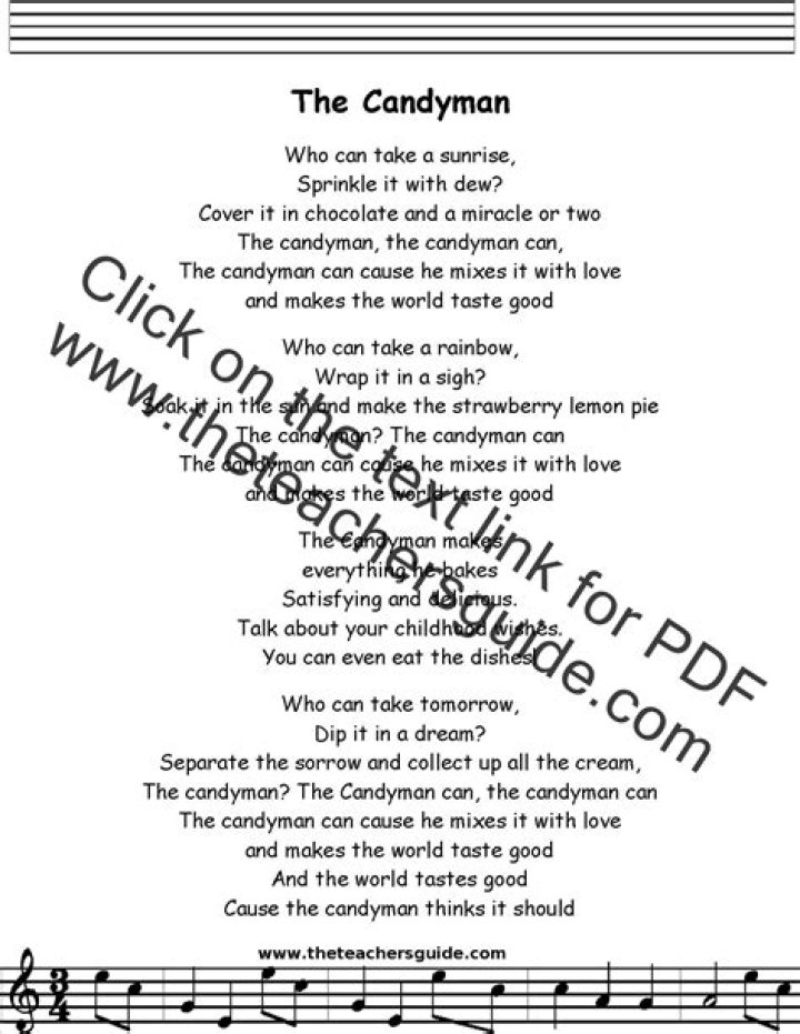 I want to be your candyman lyrics