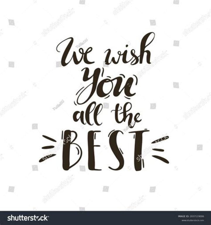 I wish you the best and say goodbye lyrics