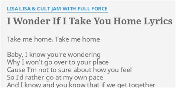 I wonder if i take you home ... lyrics