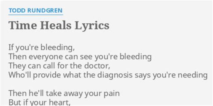 If time heals lyrics