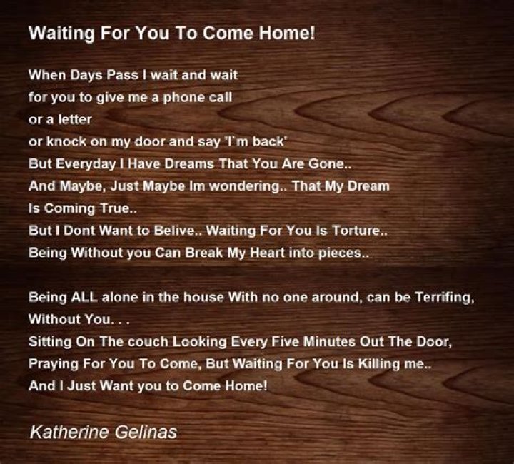 Ill be waiting for you to come home lyrics