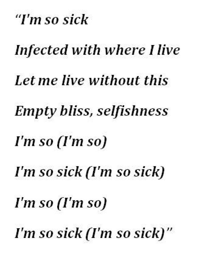 Im so sick by flyleaf lyrics