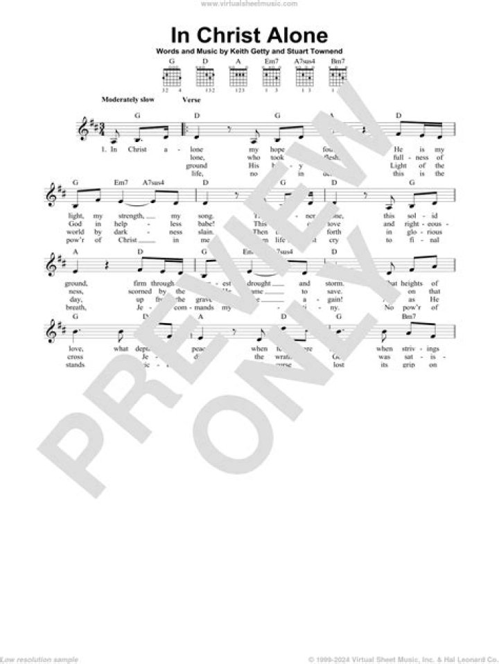 IN CHRIST ALONE CHORDS by Adrienne Liesching feat. Geoff Moore