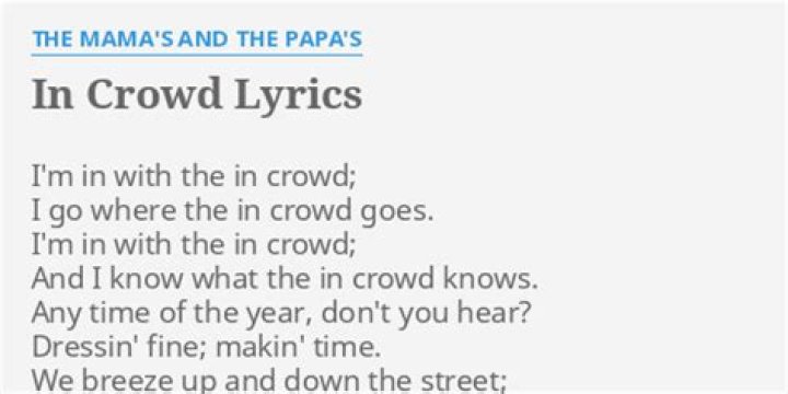 In crowd lyrics