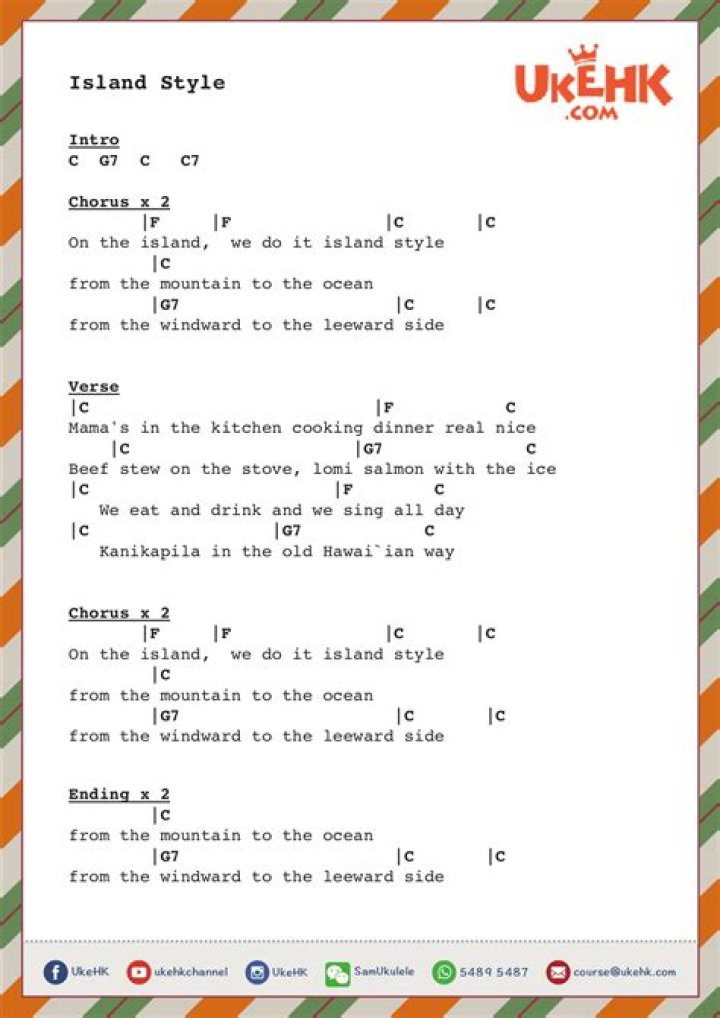 Island style lyrics