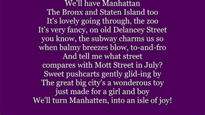 Isle of manhattan lyrics