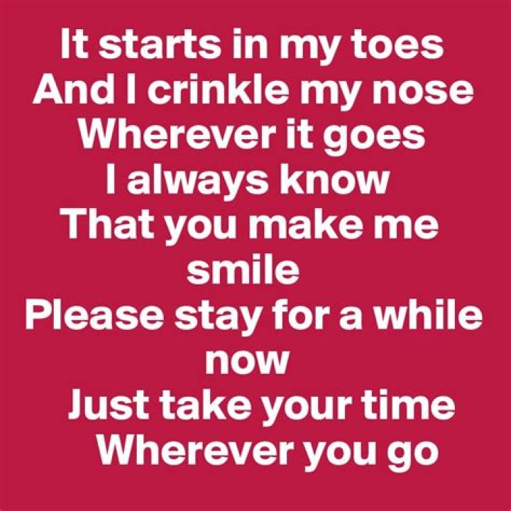 It start in my toes and crinkle my nose wherever goes lyrics