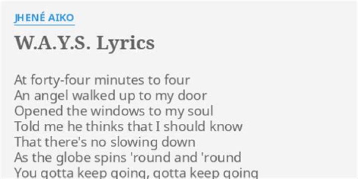 Jhene aiko w.a.y.s lyrics