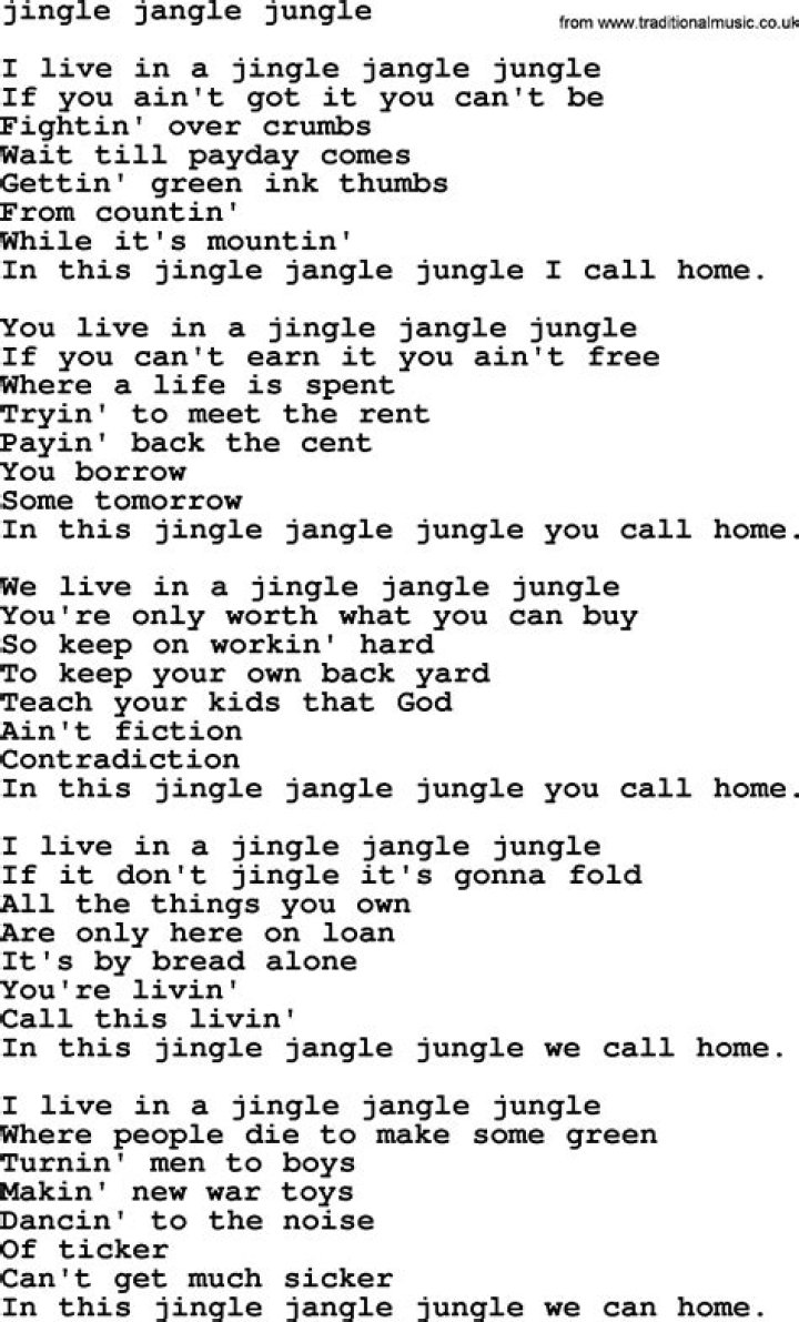 Jingle jangle lyrics