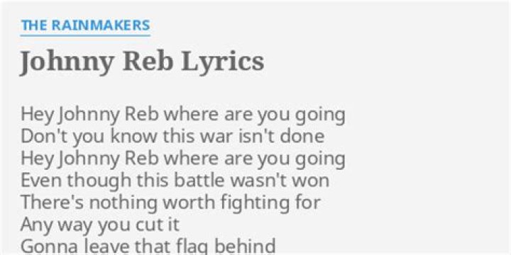 Johnny rebel lyrics