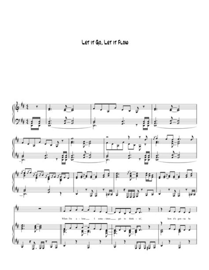 Just let it go, let it flow lyrics