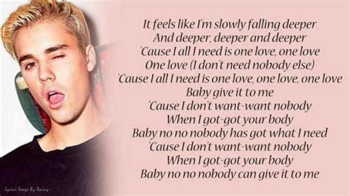 Justin bieber one love lyrics