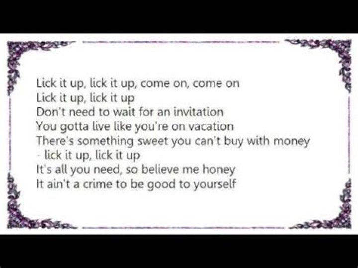 Kiss Lick It Up Lyrics English Translation