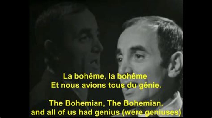 La bohème lyrics