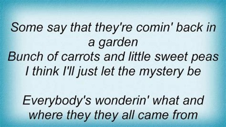 Let the mystery be lyrics