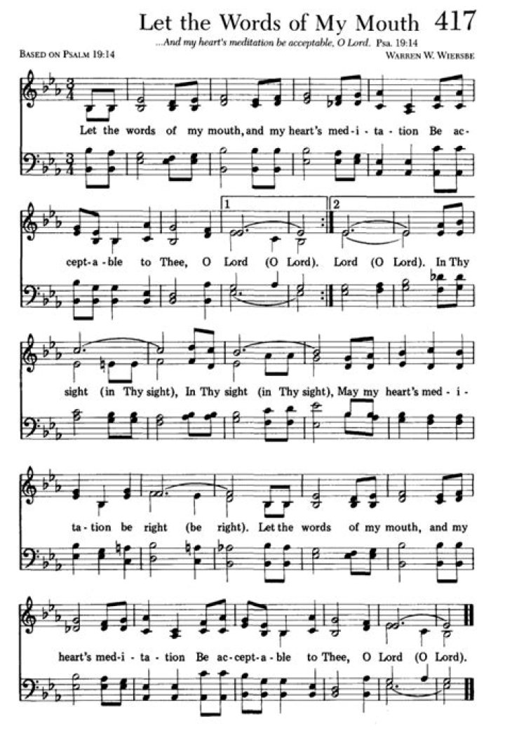 Let the words of my mouth lyrics