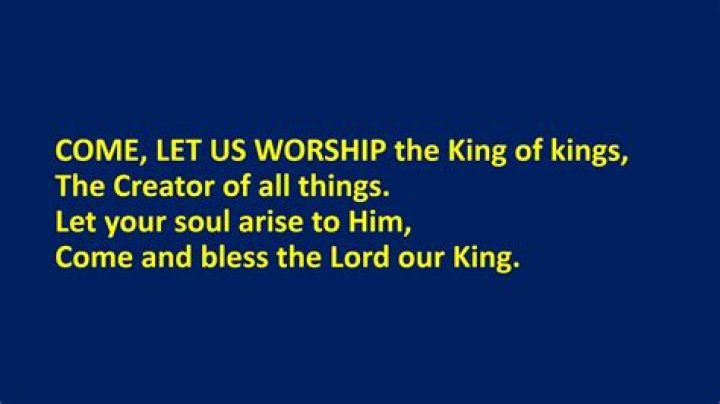 Let us worship the king lyrics