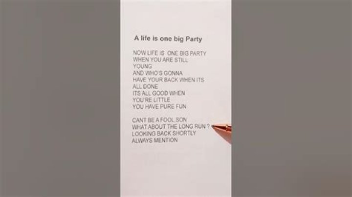 Life is one big party lyrics